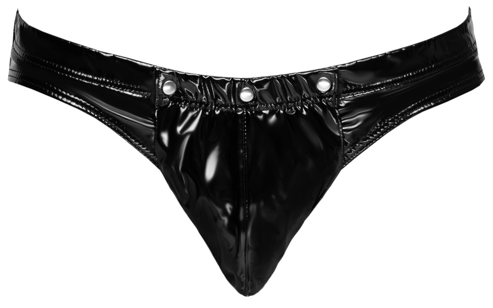 Bikini cu Buzunar Detasabil, Vinil, Negru, S, #8, Erotic24.ro