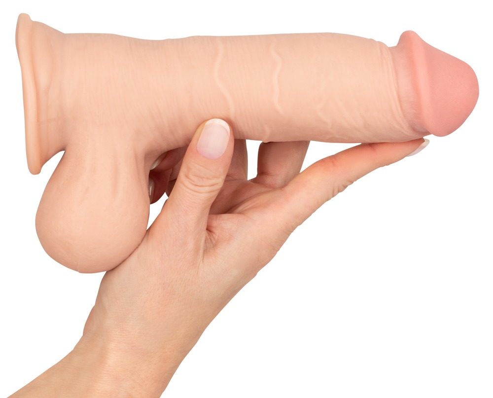 Dildo Realist Sliding Skin, Nature Skin, Natural, 19.9 cm, #8, Erotic24.ro