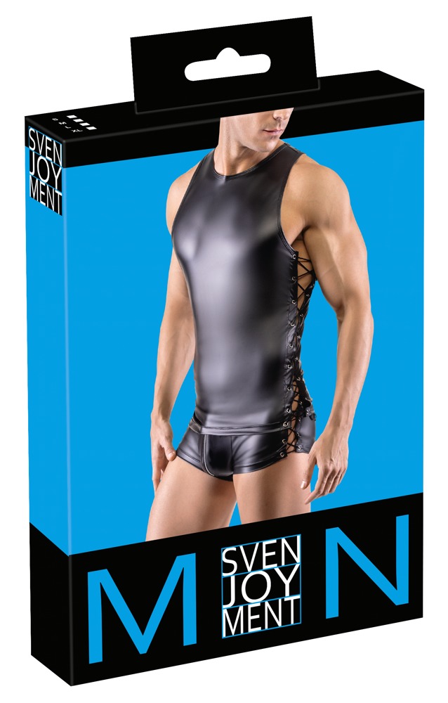 Tricou cu Snururi pe Laterale, Negru, S, #6, Erotic24.ro