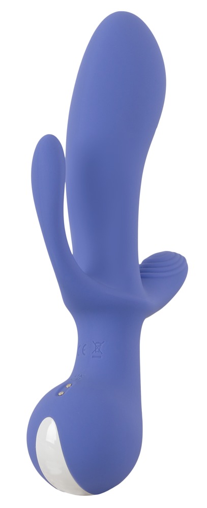 Vibrator 01, 10 Moduri Vibratii, Silicon, USB, Mov, 22 cm, #3, Erotic24.ro