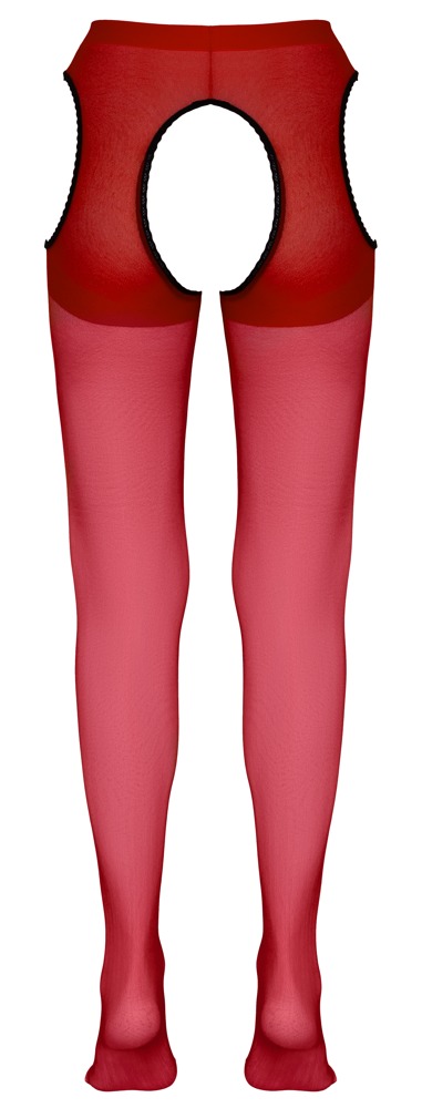 Ciorapi Sexy cu Efect de Portjartier, Rosu, S/M, #4, Erotic24.ro