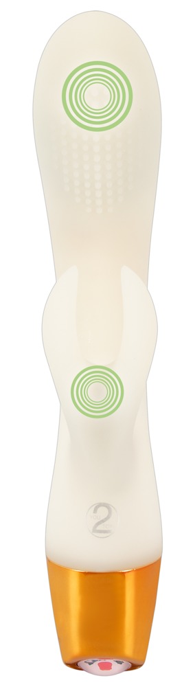 Vibrator Iepuras Glow in The Dark, 10 Moduri Vibratii, Silicon, USB, IPX 7, Alb, 19.5 cm, #5, Erotic24.ro