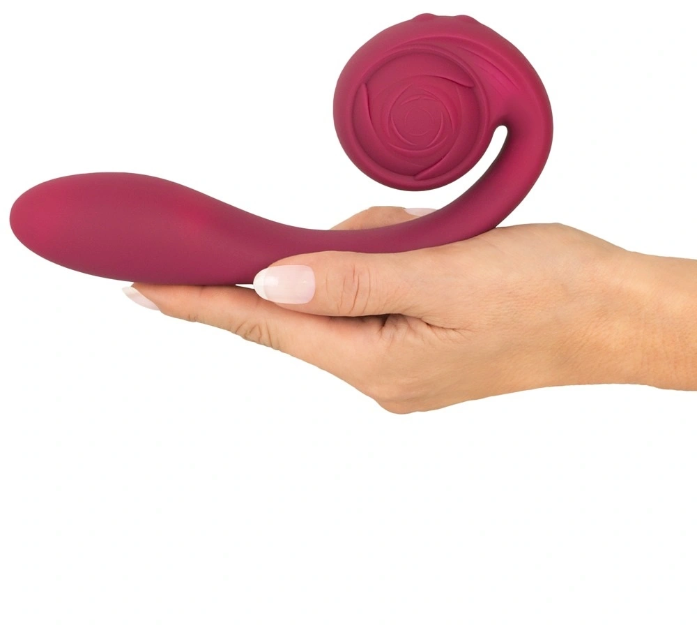 Vibrator Bendable Rosenrot Spot-On, 10 Moduri Vibratii, Silicon, USB, Rosu, 20.1 cm, #5, Erotic24.ro