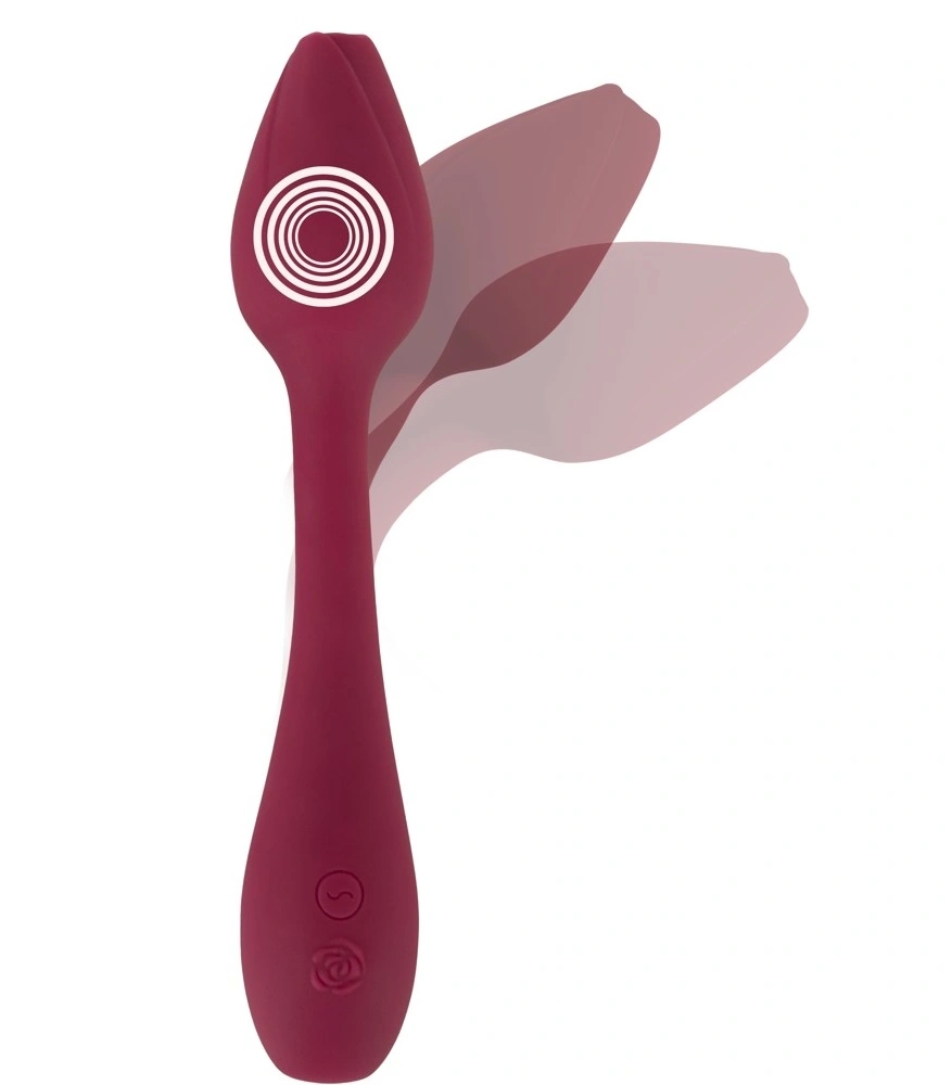 Vibrator Bendable Rosenrot G-spot, 10 Moduri Vibratii, Silicon, USB, Rosu, 20 cm, #7, Erotic24.ro