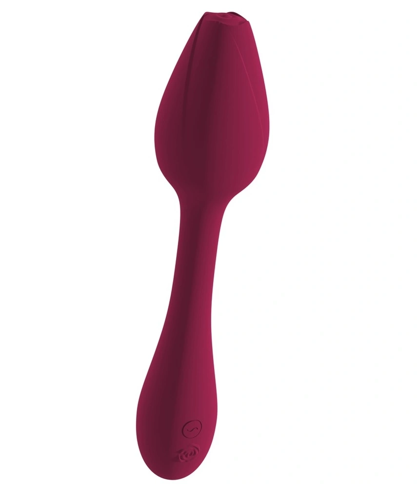 Vibrator Bendable Rosenrot G-spot, 10 Moduri Vibratii, Silicon, USB, Rosu, 20 cm, #2, Erotic24.ro