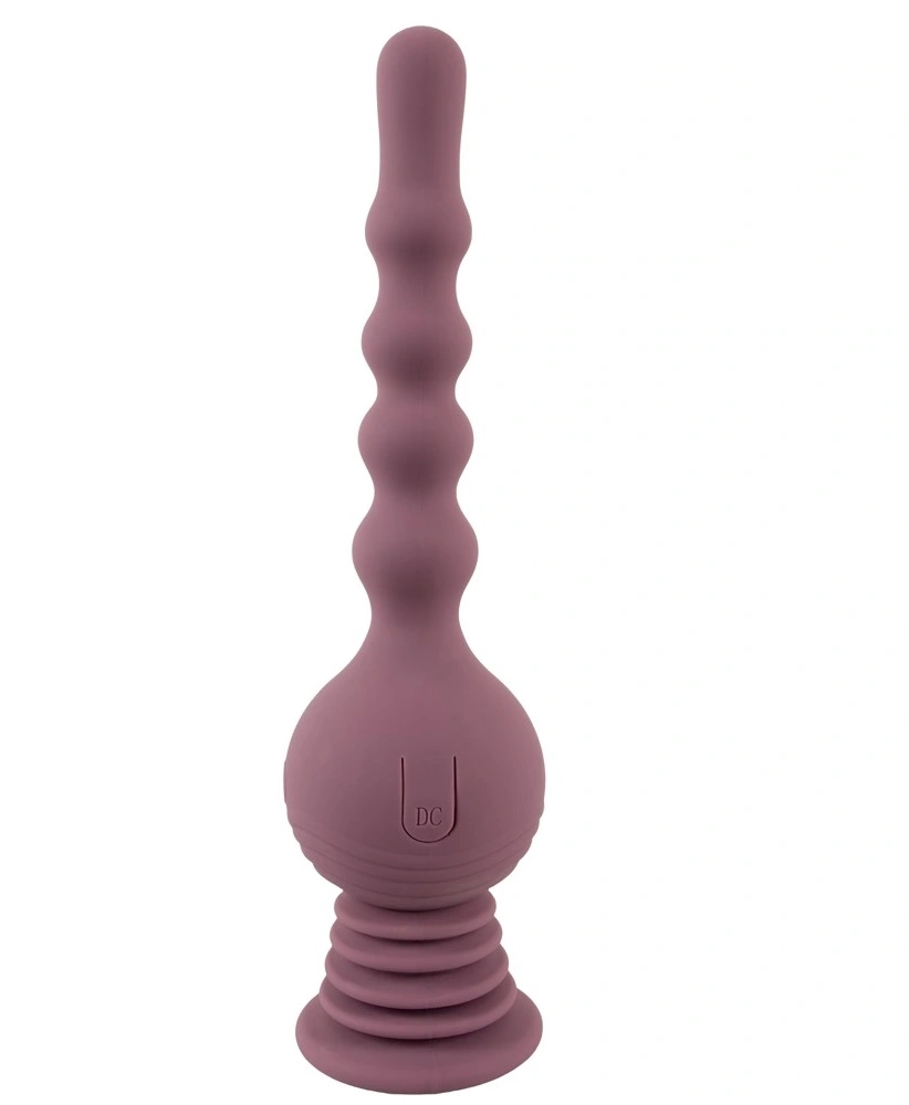 Stimulator Anal Strong Shaker cu Ventuza, Silicon, USB, Mov, 27.7 cm, Nr. 4, Erotic24.ro
