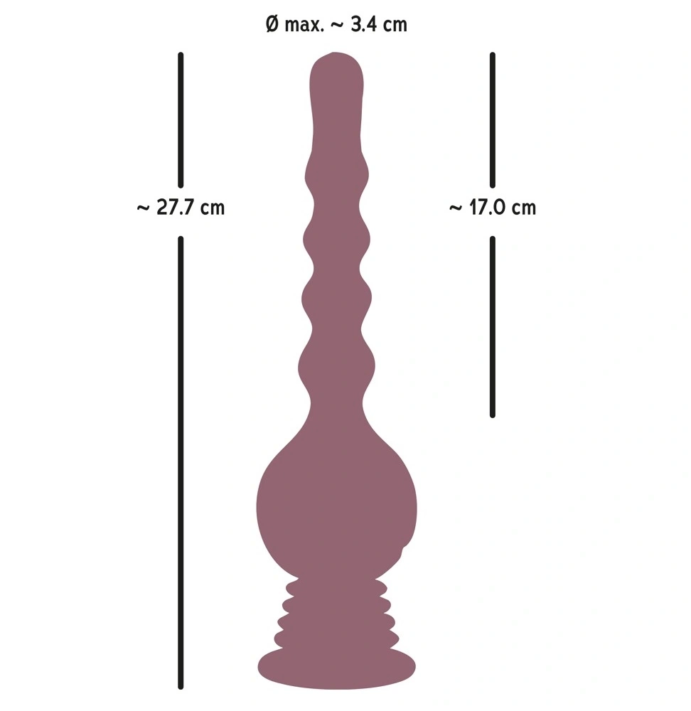 Stimulator Anal Strong Shaker cu Ventuza, Silicon, USB, Mov, 27.7 cm, Nr. 6, Erotic24.ro