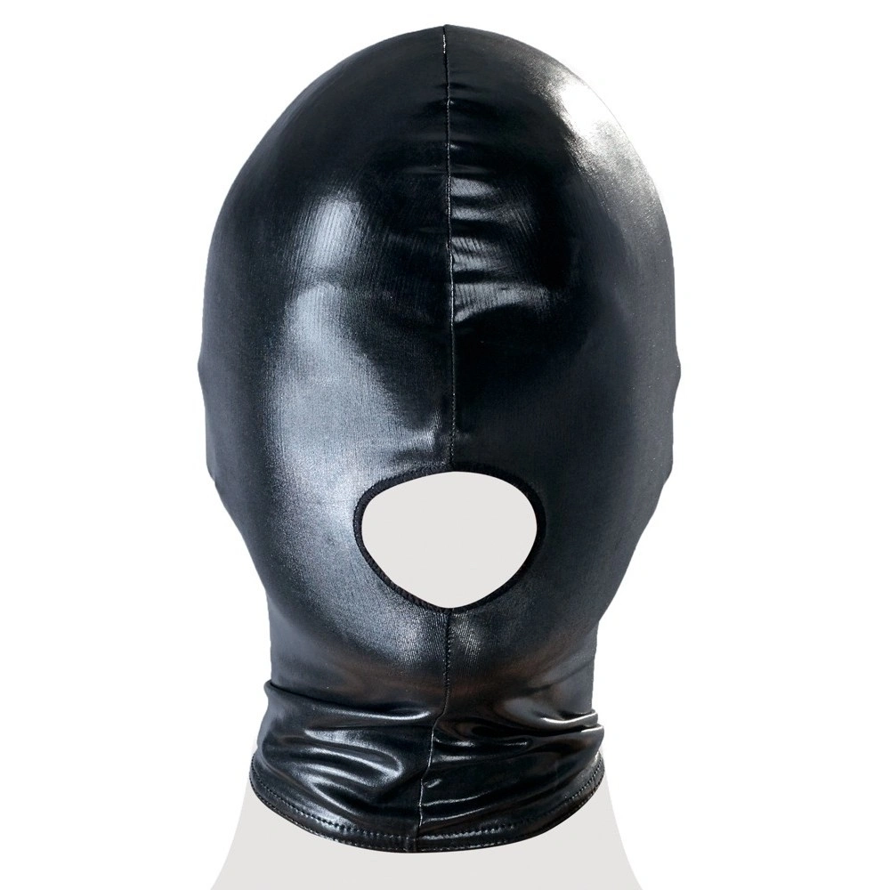 Masca Bad Kitty Open Mouth, Material Lucios si Elastic, Negru, #3, Erotic24.ro