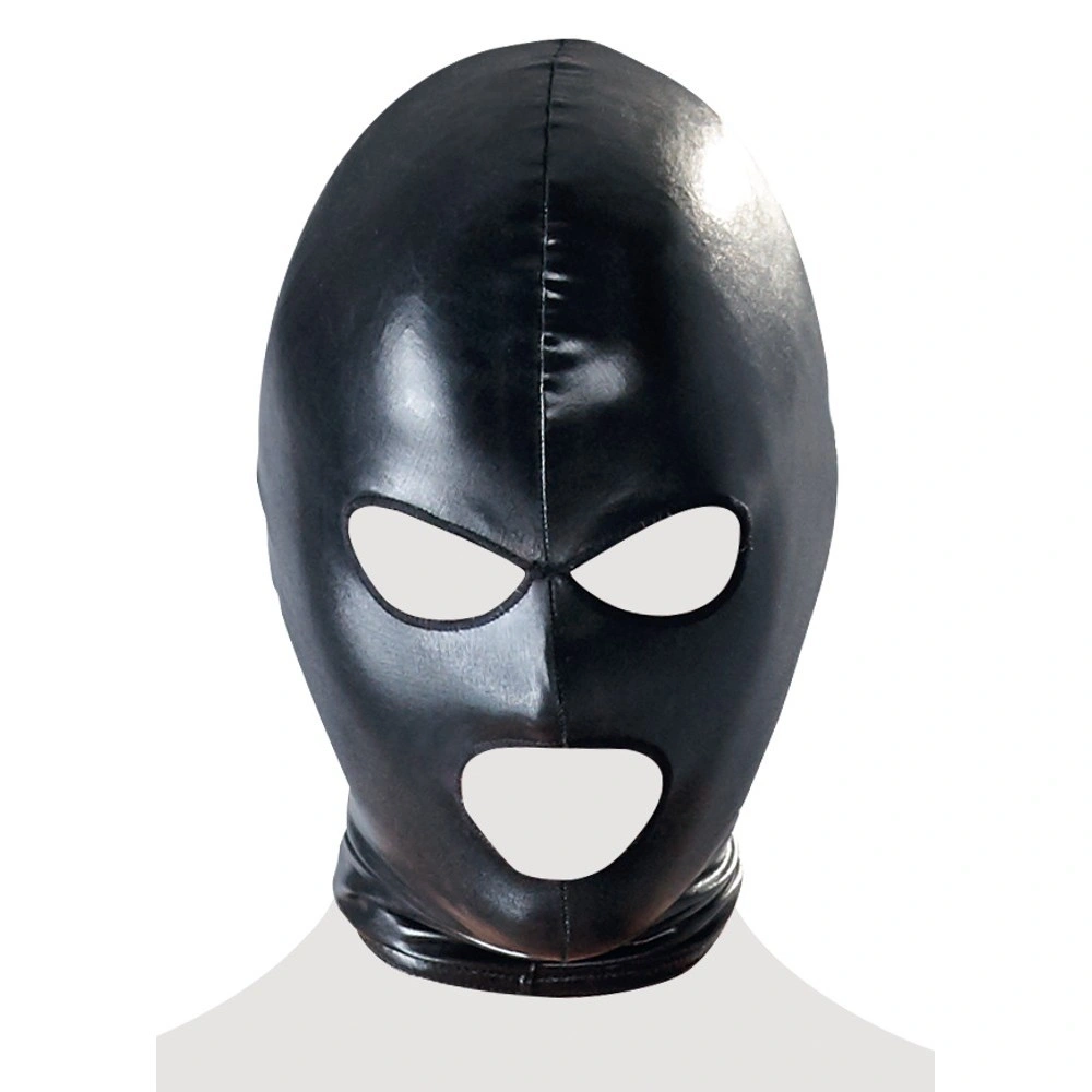Masca Bad Kitty Decupaje la Ochi si Gura, Material Lucios si Elastic, Negru, #3, Erotic24.ro