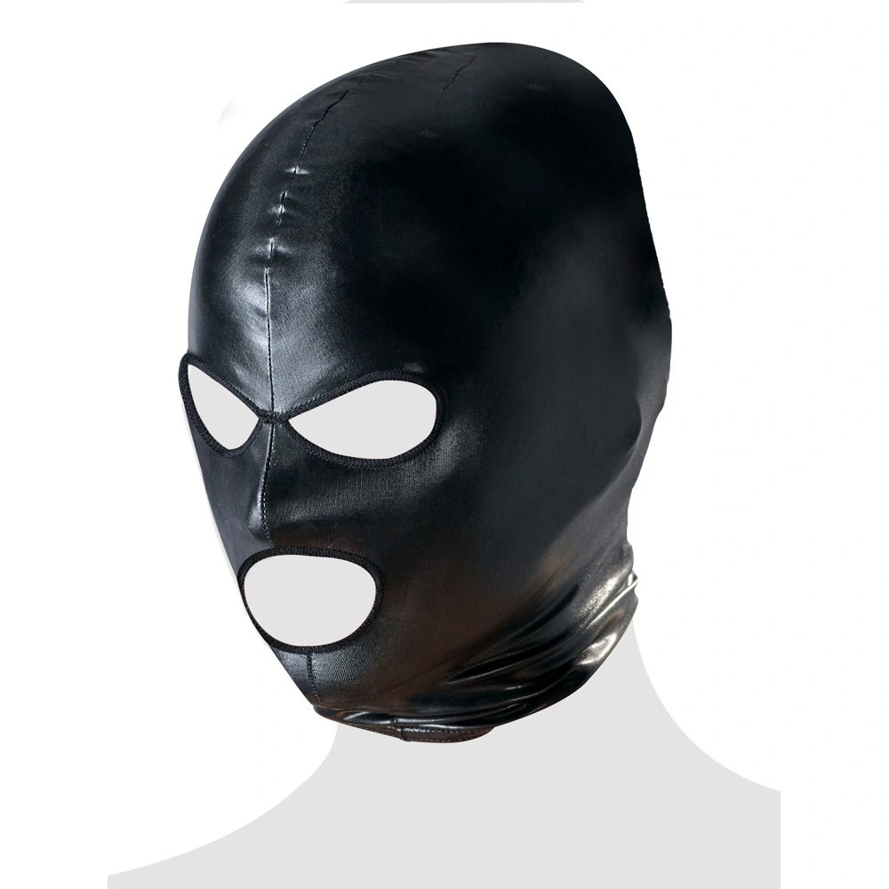 Masca Bad Kitty Decupaje la Ochi si Gura, Material Lucios si Elastic, Negru, #4, Erotic24.ro