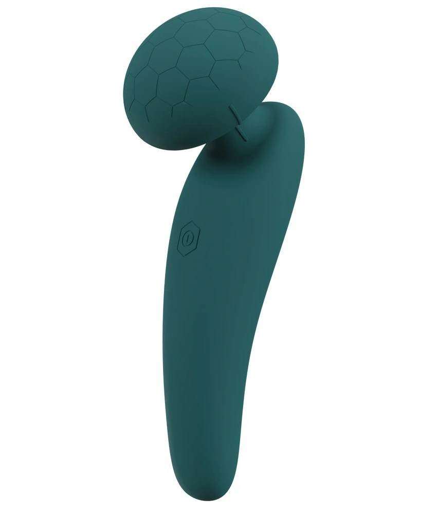 Stimulator Flexible Wand Sweet Smile 10 Moduri Vibratii, Silicon, USB, Verde Inchis, 14.2 cm, #2, Erotic24.ro