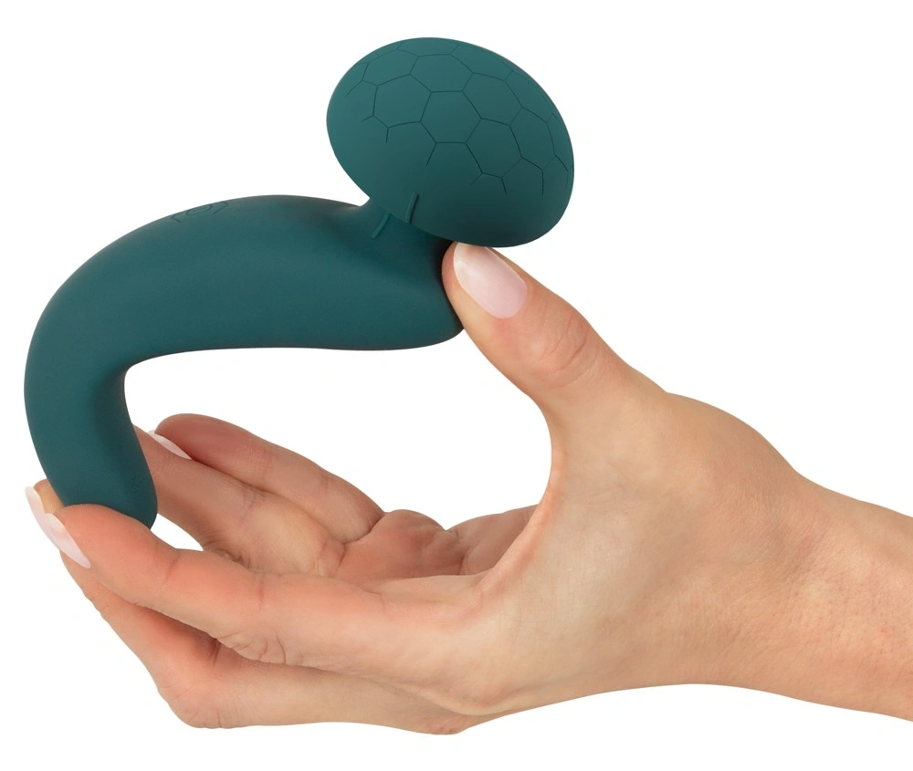 Stimulator Flexible Wand Sweet Smile 10 Moduri Vibratii, Silicon, USB, Verde Inchis, 14.2 cm, #4, Erotic24.ro