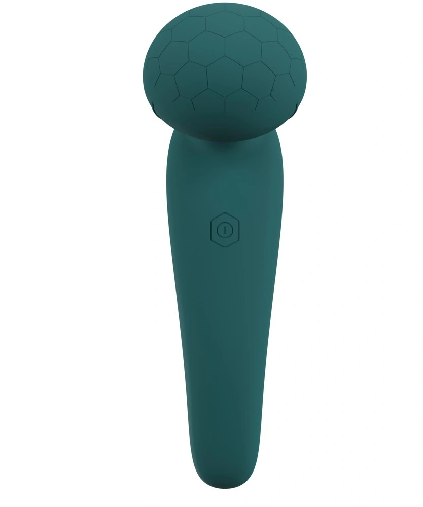 Stimulator Flexible Wand Sweet Smile 10 Moduri Vibratii, Silicon, USB, Verde Inchis, 14.2 cm, #3, Erotic24.ro