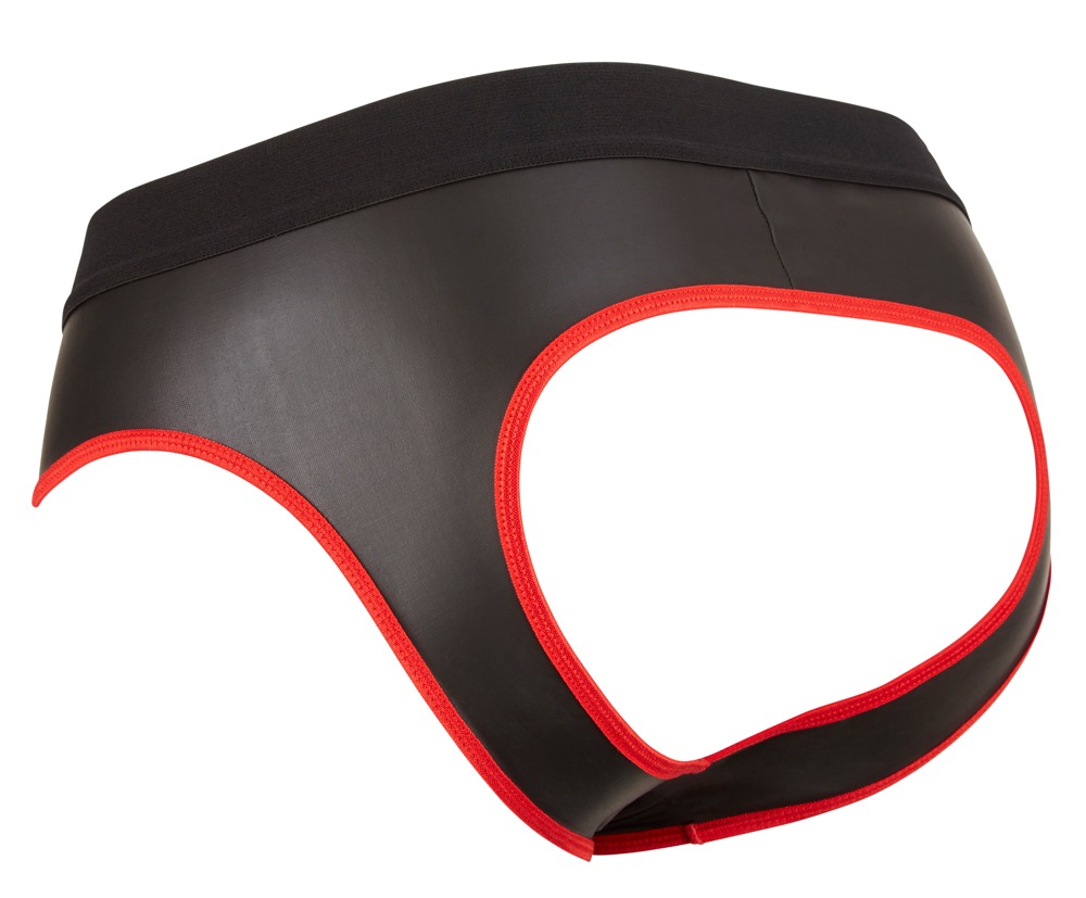 Bikini Jock cu Fermoar, Negru/Rosu, M, Nr. 4, Erotic24.ro