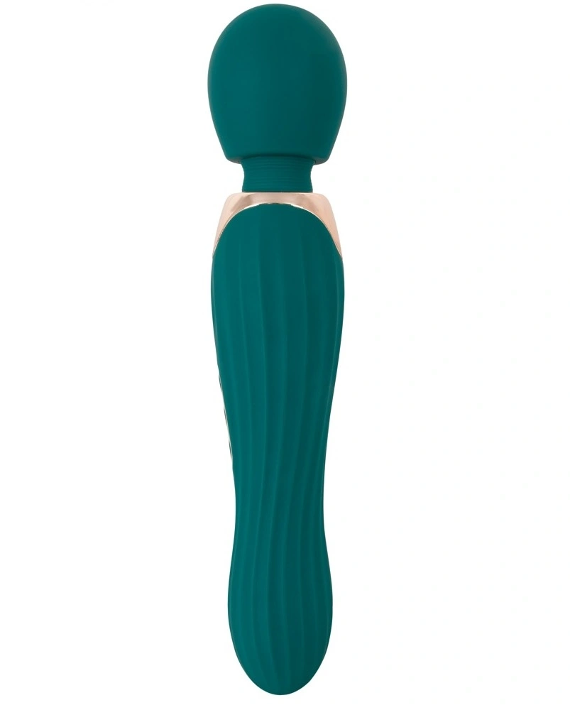 Vibrator Masaj Grande Wand, 5 Moduri Vibratii, 7 Intensitati de Viteza, Silicon, USB, Verde, 29.3 cm, #4, Erotic24.ro