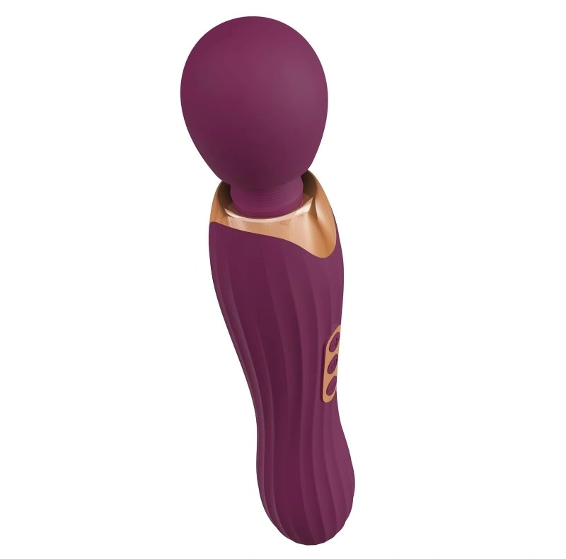 Vibrator Masaj Grande Wand, 5 Moduri Vibratii, 7 Intensitati de Viteza, Silicon, USB, Mov, 29.3 cm, #3, Erotic24.ro