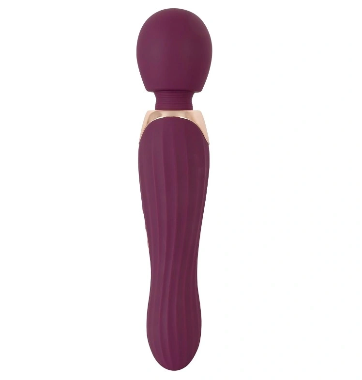 Vibrator Masaj Grande Wand, 5 Moduri Vibratii, 7 Intensitati de Viteza, Silicon, USB, Mov, 29.3 cm, #2, Erotic24.ro