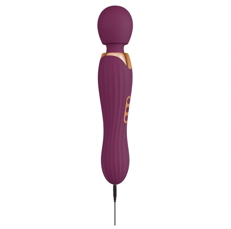 Vibrator Masaj Grande Wand, 5 Moduri Vibratii, 7 Intensitati de Viteza, Silicon, USB, Mov, 29.3 cm, #4, Erotic24.ro