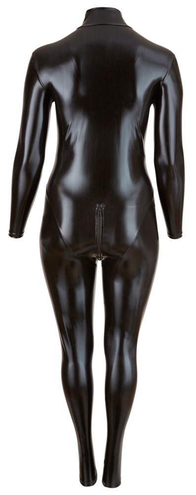Catsuit cu Fermoar cu Dubla Deschidere, Wetlook, Negru, XL, Nr. 8, Erotic24.ro