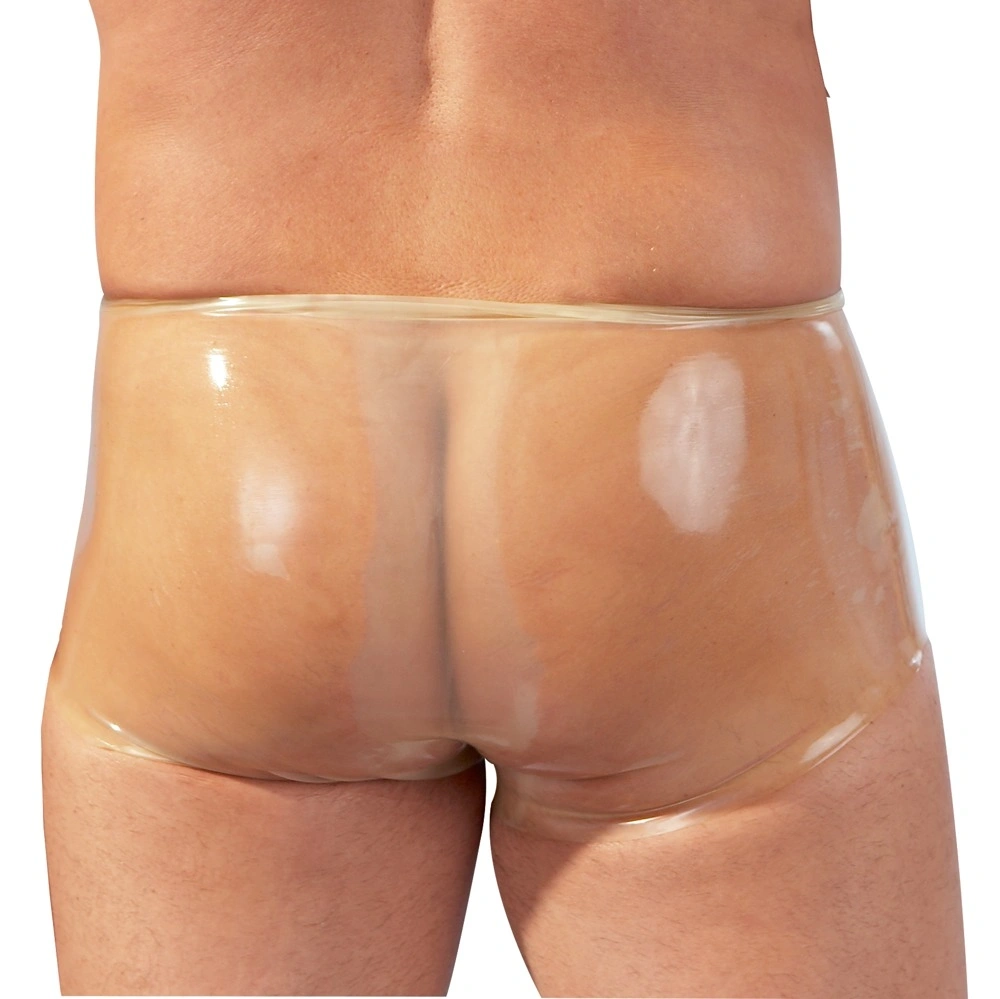 Boxeri Barbatesti din Latex, Transparent, S/M, Nr. 2, Erotic24.ro
