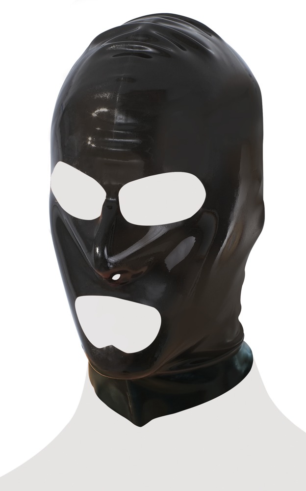 Masca din Latex, Unisex, Negru, #4, Erotic24.ro