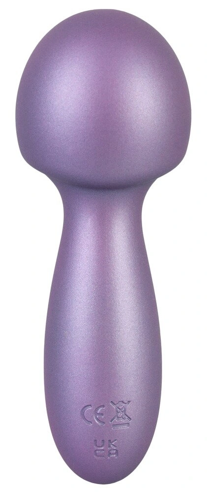 Mini Wand Sweet Smile Metallic, 10 Moduri Vibratii, Silicon, USB, 11.6 cm, Nr. 4, Erotic24.ro