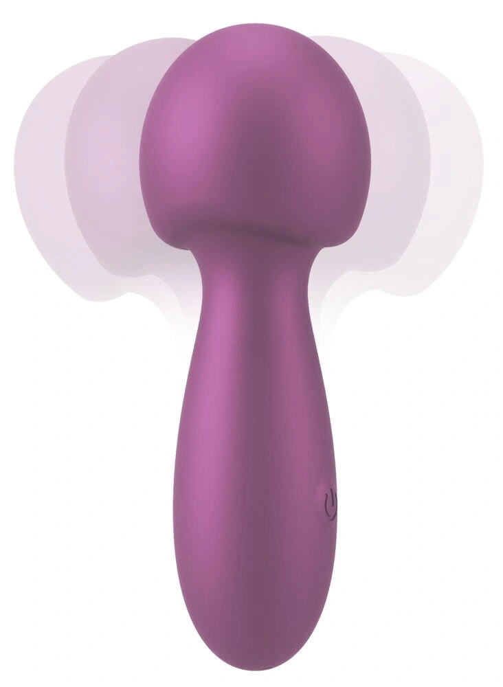 Mini Wand Sweet Smile Metallic, 10 Moduri Vibratii, Silicon, USB, 11.6 cm, Nr. 3, Erotic24.ro