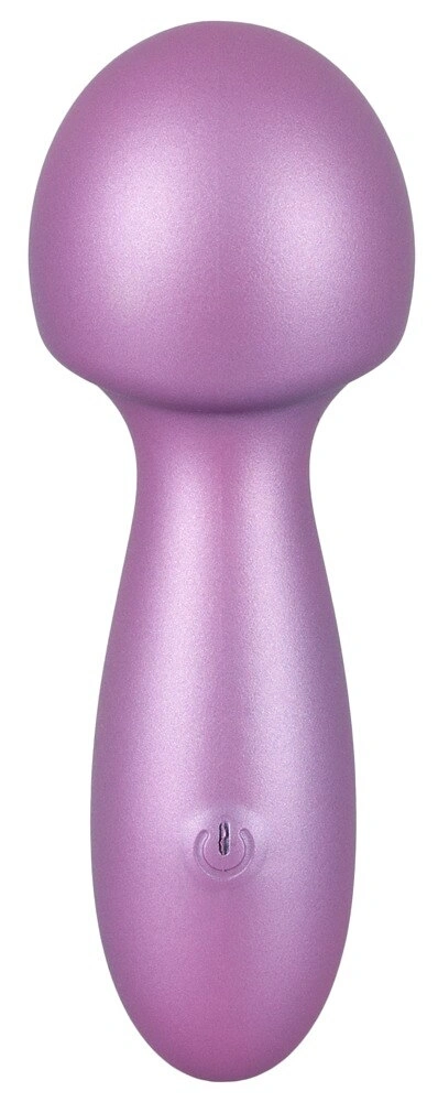 Mini Wand Sweet Smile Metallic, 10 Moduri Vibratii, Silicon, USB, 11.6 cm, Nr. 2, Erotic24.ro