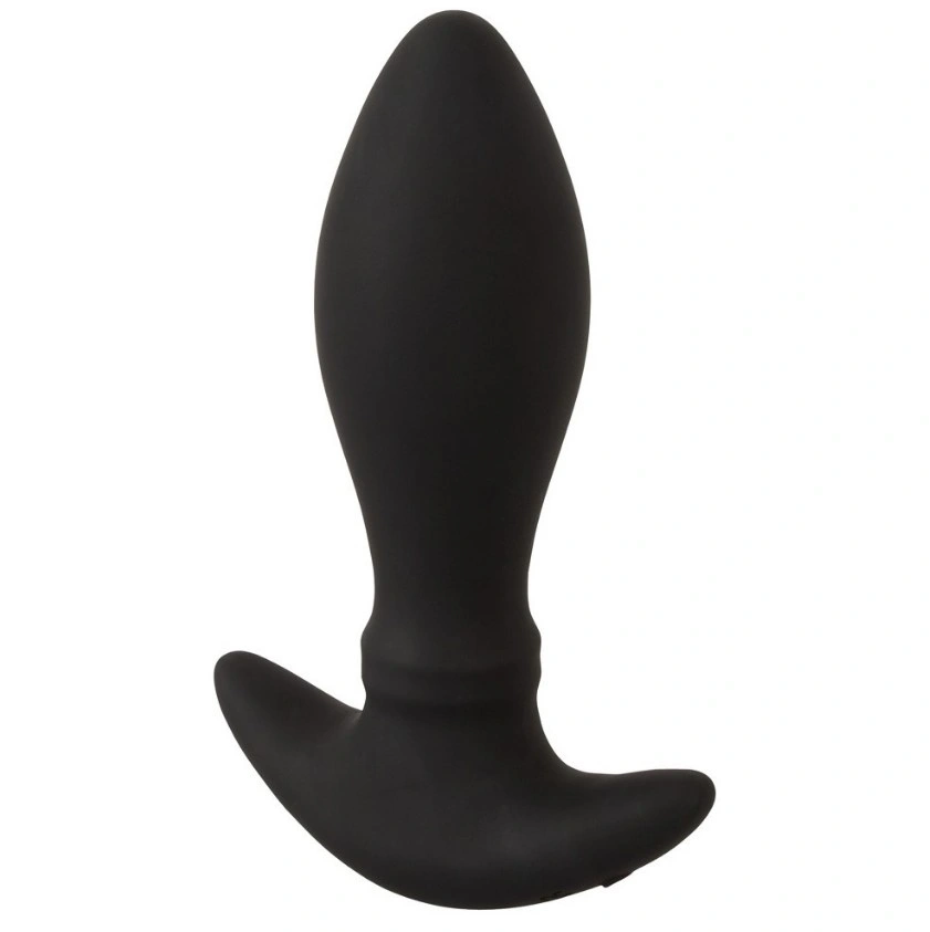 Vibrator Anal cu Inele Miscatoare, Remote Control, Silicon, USB, Negru, 16.4 cm, Nr. 2, Erotic24.ro