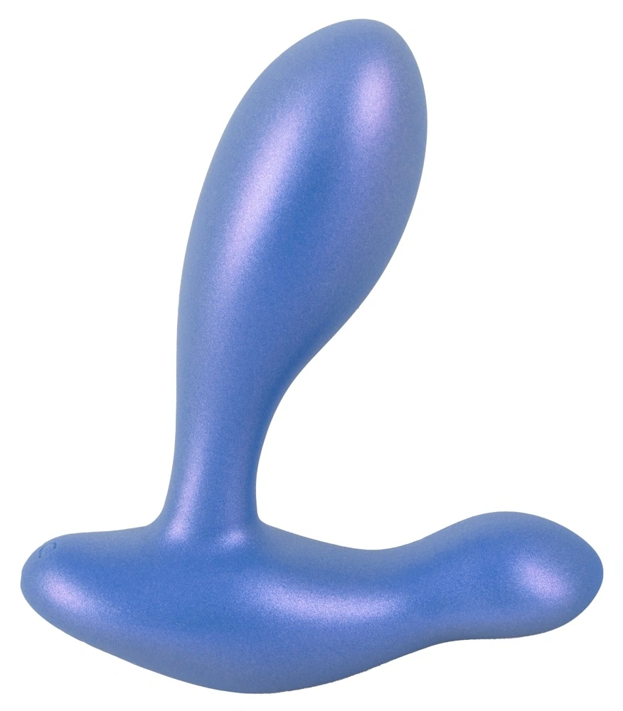 Vibrator Anal Flexibil 2 Motoare, 10 Moduri Vibratii, Silicon, USB, Albastru, 11.5 cm, Nr. 3, Erotic24.ro