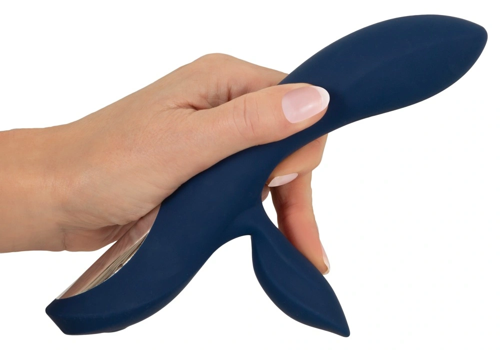 Vibrator Rabbit Magic Shiver, 10 Moduri Vibratii, Silicon, USB, Albastru Inchis, 20 cm, Nr. 5, Erotic24.ro