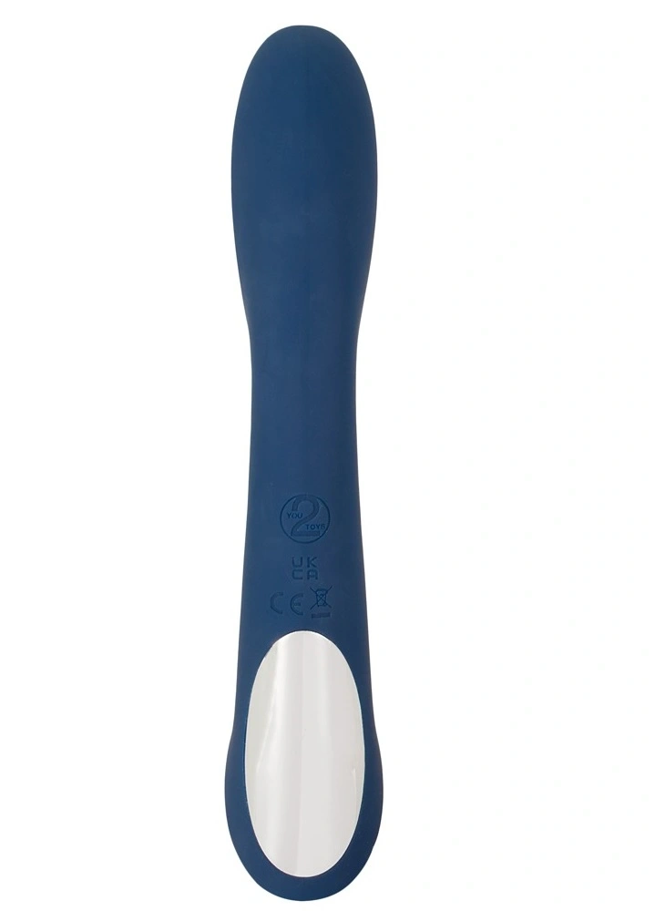Vibrator Rabbit Magic Shiver, 10 Moduri Vibratii, Silicon, USB, Albastru Inchis, 20 cm, Nr. 3, Erotic24.ro