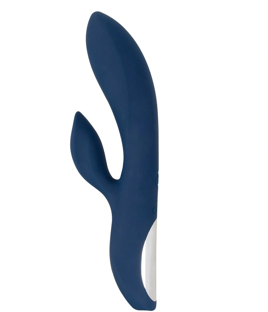 Vibrator Rabbit Magic Shiver, 10 Moduri Vibratii, Silicon, USB, Albastru Inchis, 20 cm, Nr. 4, Erotic24.ro