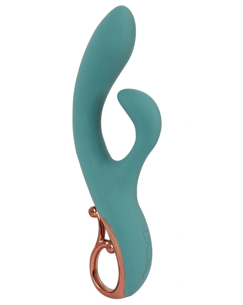 Vibrator Rabbit The Magician, 10 Moduri Vibratii, Silicon, USB, Verde, 22.5 cm, Nr. 2, Erotic24.ro