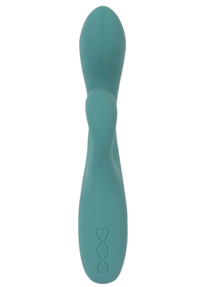 Vibrator Rabbit The Magician, 10 Moduri Vibratii, Silicon, USB, Verde, 22.5 cm, Nr. 4, Erotic24.ro