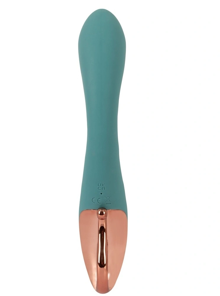 Vibrator Rabbit The Magician, 10 Moduri Vibratii, Silicon, USB, Verde, 22.5 cm, Nr. 3, Erotic24.ro