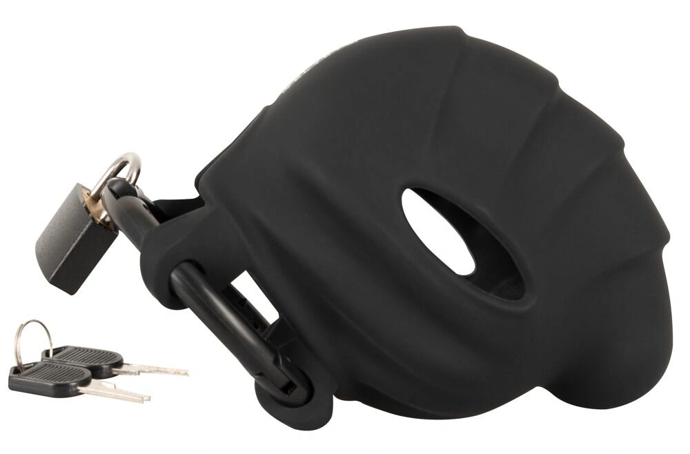 Cusca de Castitate Black Velvet, Silicon, Negru, #3, Erotic24.ro