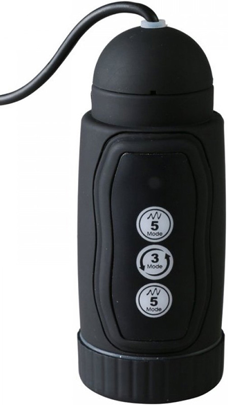 Vibrator Dancing Dick, 5 Moduri Vibratie + 3 Viteze Rotatie, TPR, Natural, 22 cm, #6, Erotic24.ro