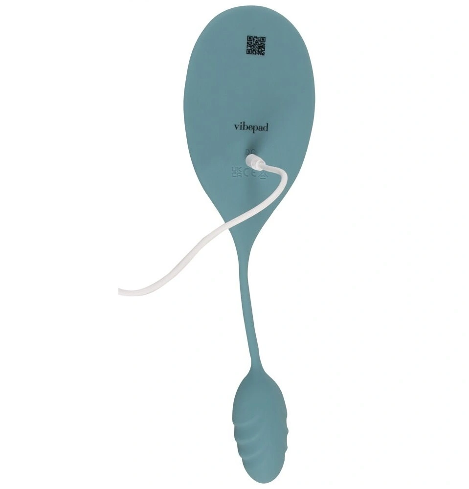 Stimulator Vibepad mini, Remote Control, 2 Motoare, 9 Moduri Vibratii, Silicon, USB, Albastru Deschis, #6, Erotic24.ro