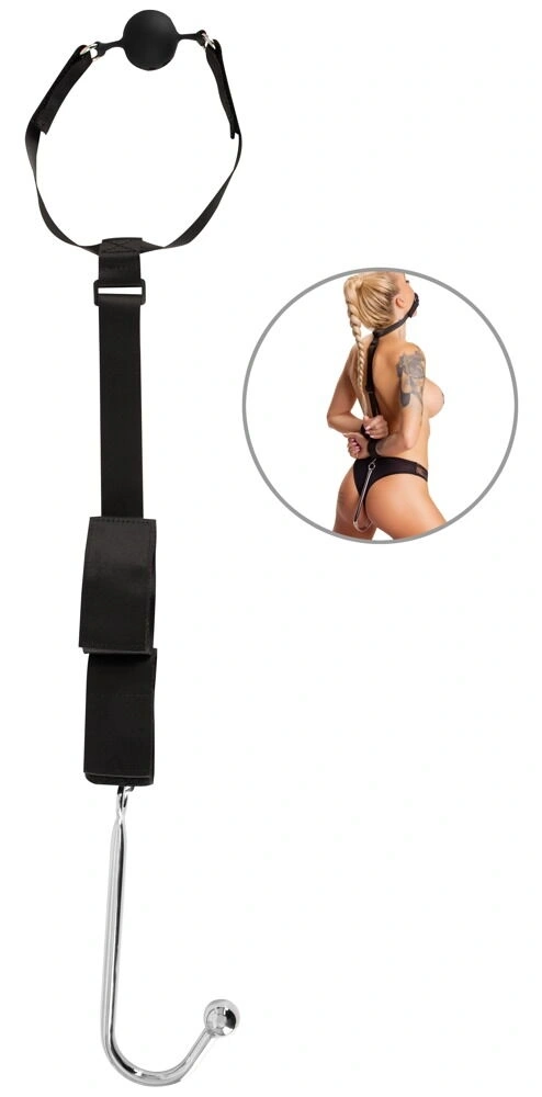 Sistem Retinere Bad Kitty, Catuse-Calus-Carlig Anal, Negru, #6, Erotic24.ro