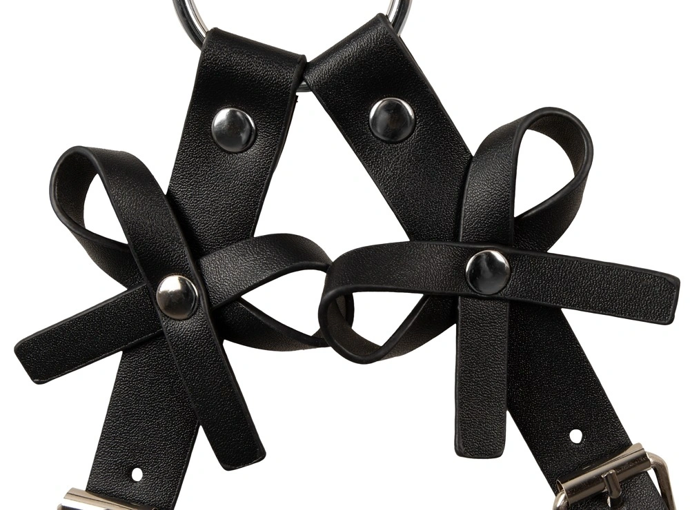 Sistem Retinere Bad Kitty, Harness si Catuse Maini, Piele Ecologica, Negru, Nr. 11, Erotic24.ro
