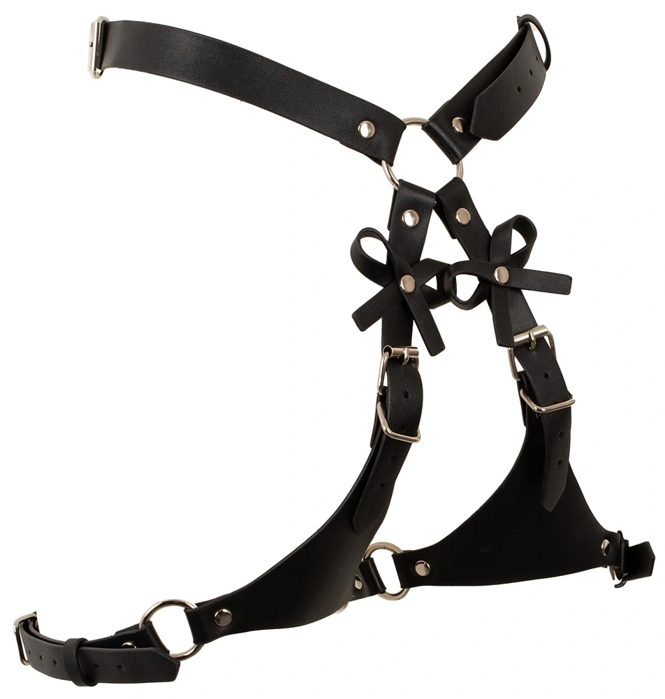 Sistem Retinere Bad Kitty, Harness si Catuse Maini, Piele Ecologica, Negru, Nr. 9, Erotic24.ro