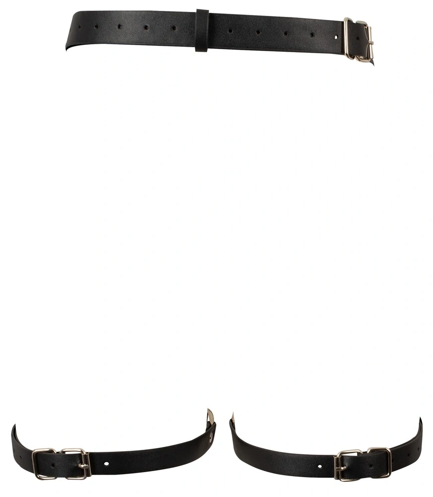 Sistem Retinere Bad Kitty, Harness si Catuse Maini, Piele Ecologica, Negru, Nr. 14, Erotic24.ro