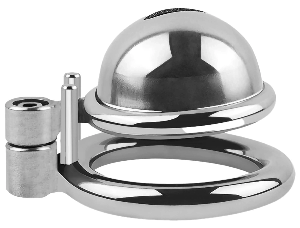 Custa Metalica Mini de Castitate, 3 Inele pentru Testicule, Argintiu, #2, Erotic24.ro