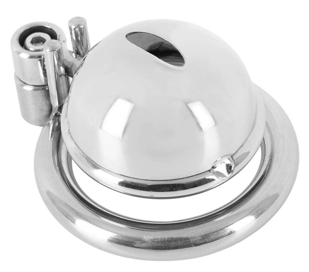 Custa Metalica Mini de Castitate, 3 Inele pentru Testicule, Argintiu, #4, Erotic24.ro