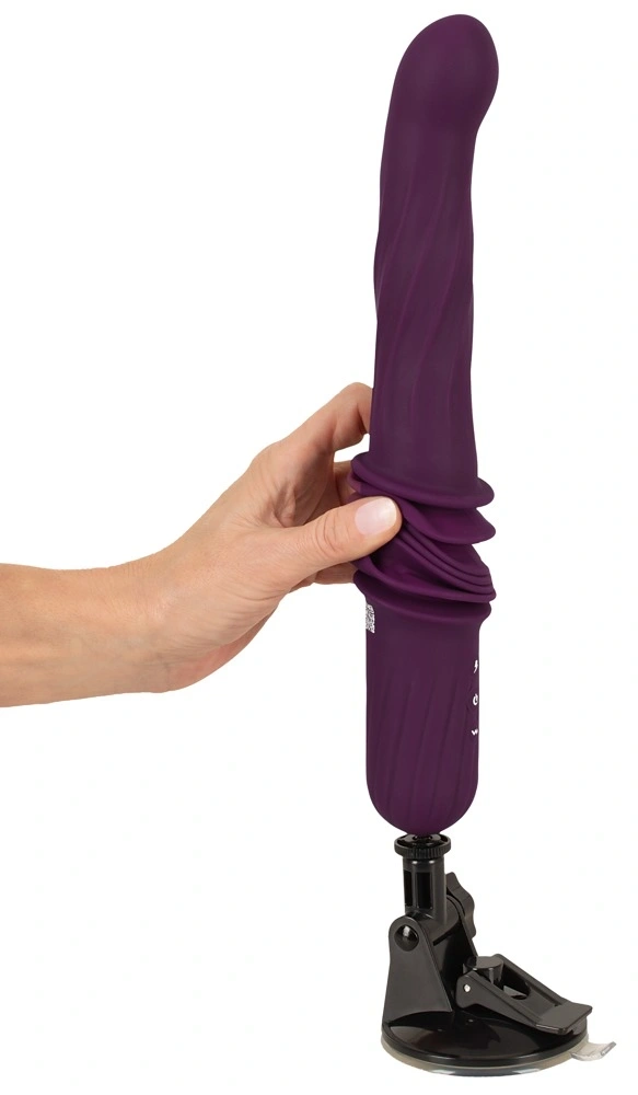 Vibrator RC Warming Fucking Machine, Remote Control, Functii Impingere, Vibratii si Incalzire, Ventuza Detasabila, Silicon, Mov, #7, Erotic24.ro