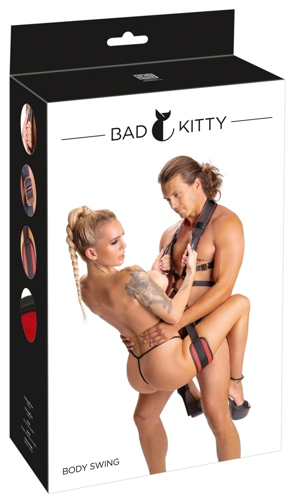 Sistem Retinere Bad Kitty pentru Corp, Negru/Rosu, #11, Erotic24.ro