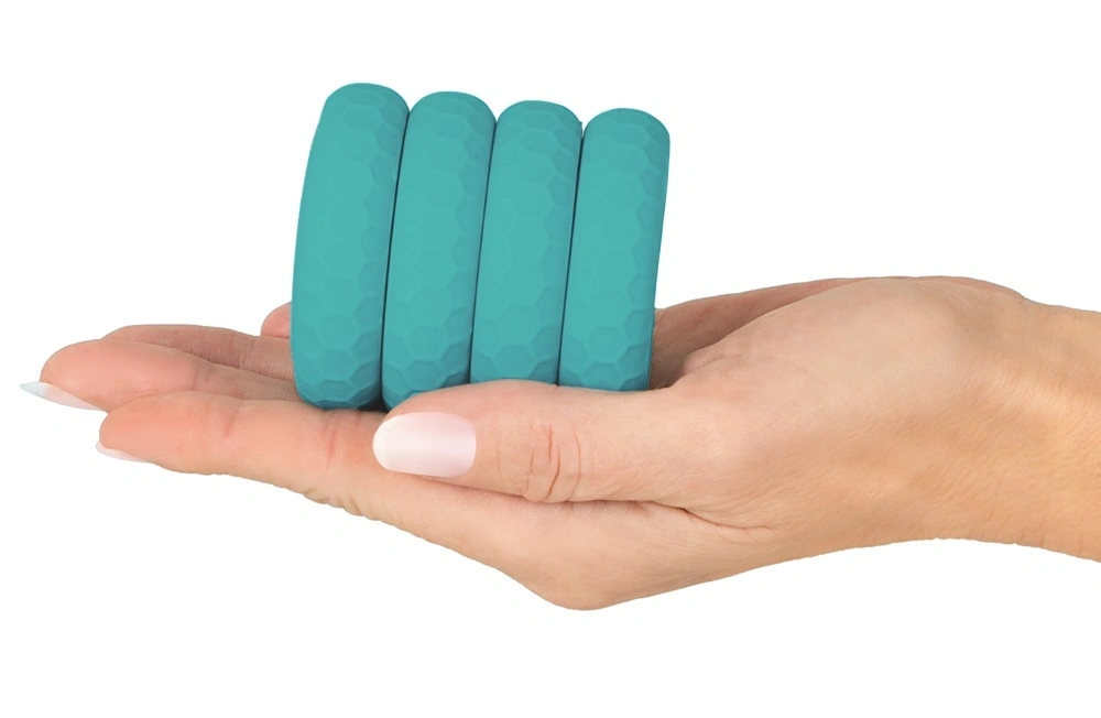 Set 4 Inele pentru Penis si Testicule, Silicon Lichid, Verde, Nr. 5, Erotic24.ro