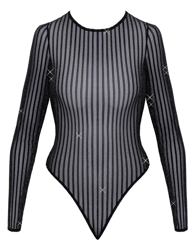Body Sexy Fantasy cu Spatele Gol si Maneci Lungi, Negru, S-L, Nr. 3, Erotic24.ro