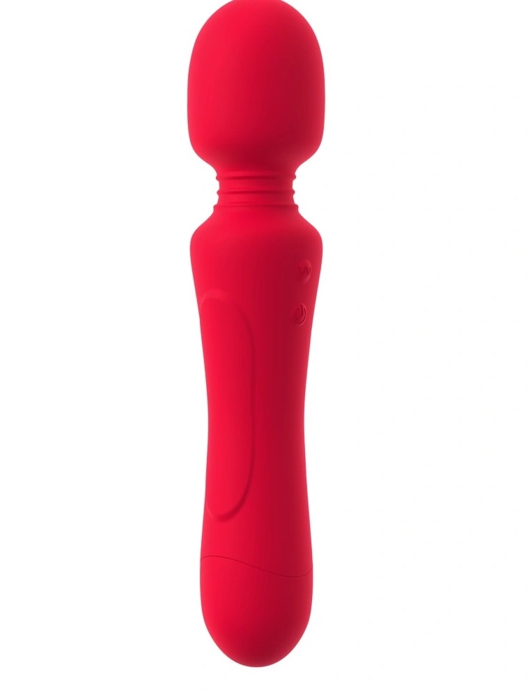 Vibrator Super Powerful Wand, 10 Moduri Vibratii, Silicon, USB, Rosu, 24.5 cm, #3, Erotic24.ro
